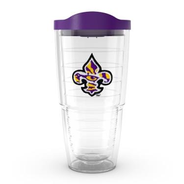 Imagem de Tervis LSU Tigers - Copo de viagem com isolamento térmico de parede dupla feito nos EUA mantém as bebidas frias e quentes, 680 g, clássico