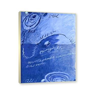 Imagem de Moldura de champanhe. Pôster Hilma Af Klint, (Caos Primordial, nº 19), reproduções de pinturas famosas, imagem de arte abstrata para sala de estar quarto decoração de casa. 40 x 50 cm-15,8 x 19,7 pol