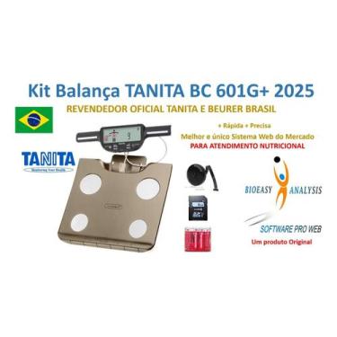 Imagem de Balança de Bioimpedancia Tanita BC601 Software Profissional Bioeasy