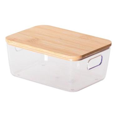 Imagem de Pote Para Alimentos Idealle C/ Tampa Eco Bambu 13X9,4X5,8 Cm - Paramou