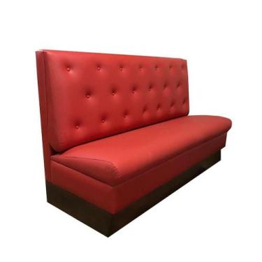 Imagem de Sofá Booth 1,20M Estofado D28 Para Bares E Restaurantes - Vermelho - C