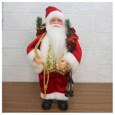 Imagem de Boneco De Natal Papai Noel Tecido Lampião 30cm - Gici Christmas