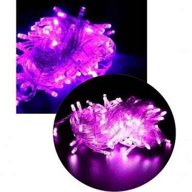 Imagem de Pisca Cordão 100 Lâmpadas Led Roxo 8 Funções 9 Metros E 220v - OUTRAS 