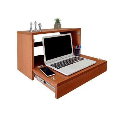 Imagem de Escrivaninha Suspensa Bancada Compacta Com Gaveta Mesa Para Notebook M