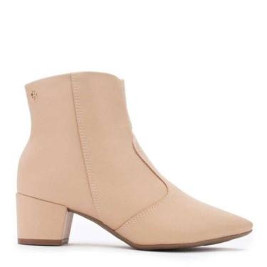 Imagem de Bota Softli Salto Bloco - Feminina - Bege, 37