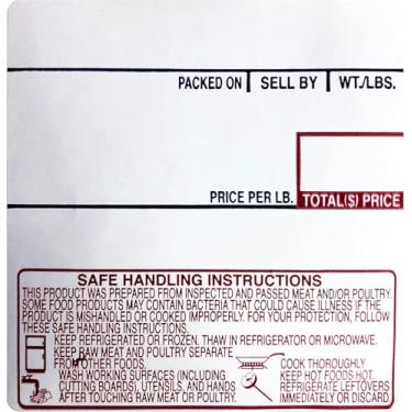 Imagem de VisionTechShop Etiqueta de escala de impressão LST-8040, 58 x 60 mm, UPC/manuseio seguro - CAIXA de 12 rolos