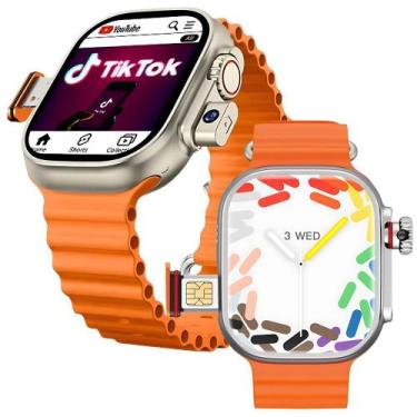 Imagem de Celular de Pulso WearFit Ultra 64GB 2Gb ram Chip 5G e Wifi 2 Câmeras A