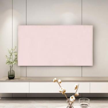 Imagem de Capa de TV cor sólida 81.3 cm-215.9 cm capa contra poeira de TV moderna elástica LCD LED protetor de tela de poliéster para televisões de computador decoração de sala de estar - rosa ||69-75 polegadas