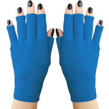 Imagem de ManiGlovz - Luvas protetoras de unhas originais FPS 50+ UV | Luvas de manicure de gel e luvas antirUV sem dedos para mulheres | Podem ser usadas como luvas de proteção solar para dirigir | Sonhando
