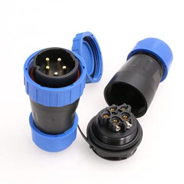 Imagem de DRRI TY28 Conector de fio elétrico de 5 pinos 380V 25A sem conexão de parafuso de solda Conector circular impermeável