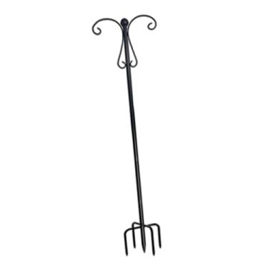 Imagem de Baoblaze Gancho de pastor duplo para exibição de jardim, elegante alimentador de pássaros multiuso, suporte para pendurar em jardim para cestas de plantas e, 155 Centímetros