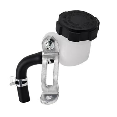 Imagem de Copo de óleo universal para reservatório de fluido de freio traseiro de motocicleta compatível com motocicletas ATV Dirt Bikes – Inclui copo de óleo de cilindro mestre, suporte e mangueira, instalação