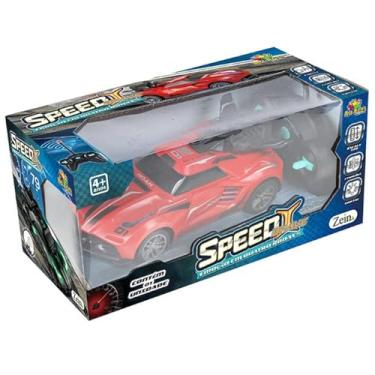 Imagem de Carro de Controle Remoto Speed Racing Brave, Modelo Esportivo, Preto, Brinquedo para Crianças 4+ Anos, Solta fumaça, com 7 funções e LUZ