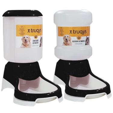 Imagem de Comedouro e Bebedouro Automático para Cães 2 em 1 - Dispensador de Ração 1kg + Reservatório de Água - Sistema Antiumidade e Vedação Total (Preto)