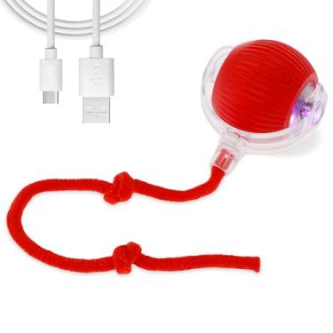 Imagem de Bola de rolamento interativa para gatos e cães, brinquedos interativos para gatos, bola de rolagem automática para animais de estimação, recarregável por USB, bola elétrica para animais de estimação