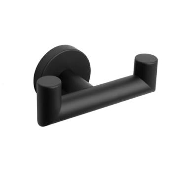 Imagem de NearMoon Gancho duplo para toalha de banheiro - Suporte de toalha de roupão de aço inoxidável SUS304, gancho de revestimento duplo resistente para banheiro, sala de estar, cozinha, montado na parede