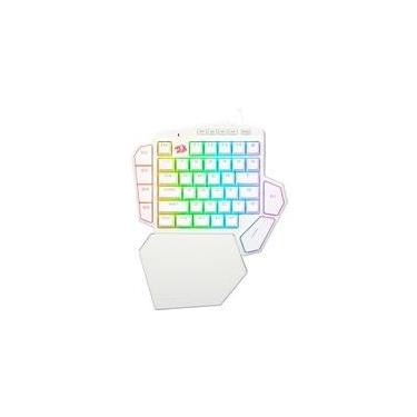 Imagem de Teclado Mecanico Gamer Ditix, RGB, Switch Blue, 7 teclas programáveis, Apoio para palma destacável, Branco - K601W-RGB