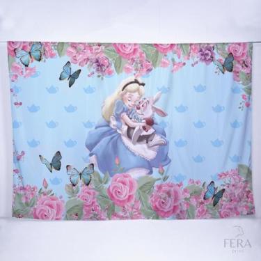 Imagem de Painel de Festa Retangular Alice de 6,00x3,00m Fera Print, Tema 2