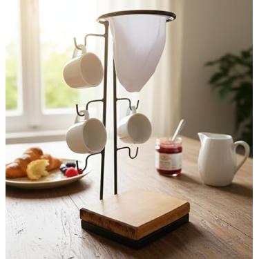 Imagem de Mancebo para coador de café com suporte para 06 xícaras