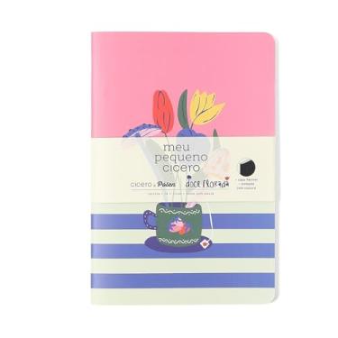 Imagem de CADERNETA MEU PEQUENO CICEROS DOCE FLORADA SEM PAUTA 14X21 CHA