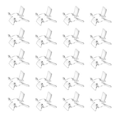 Imagem de MTQY Suporte de exibição de acrílico transparente, 20 peças, 3,5 x 4,3 x 5 cm, pequeno suporte de colecionáveis, estilo cavalete para exibição de obras de arte de vidro, lascas de cinto, placas de