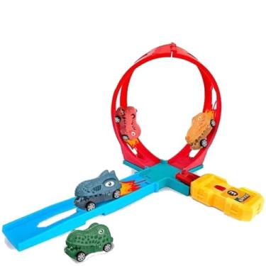 Imagem de Pista Super Loop 360 Dinossauro Infantil com Carrinhos Divertidos Kit Brinquedo Educativo 9 Peças