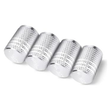 Imagem de Tampas herméticas de válvula de pneu de roda CNC para motocicleta compatíveis com Y&AMAHA TRICITY 300/125 2014-2021 (prata 2 pares)