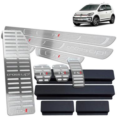 Imagem de Soleira Pedaleira Descanso Prata Baixo Relevo Cross Up Tsi