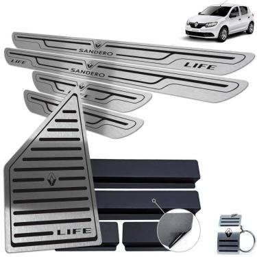 Imagem de Descanso + Soleira Renault Sandero Life Preto Baixo Relevo