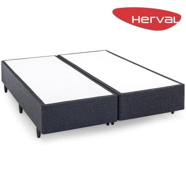 Imagem de Base Cama Box Queen Herval Forli, 39x158x198 cm, Cinza - 100063495