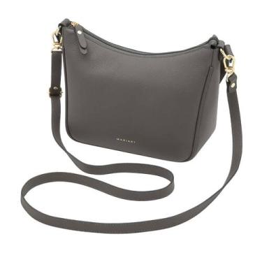 Imagem de Bolsa de Couro Mariart Macaúba, Cinza