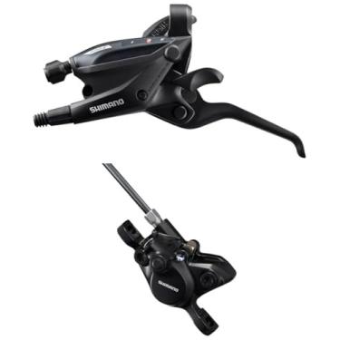 Imagem de SHIMANO Conjunto montado de alavanca de freio a disco de bicicleta - ST-EF505 ((L), 3SPD, BR-MT200(R), W/O adaptador)