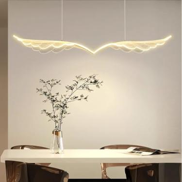 Imagem de Luminária pendente LED para mesa de jantar, luminária suspensa com controle remoto, 3000K-6000K, altura ajustável, lustre de acrílico, cozinha, escritório, sala de estar, quarto, quarto de c