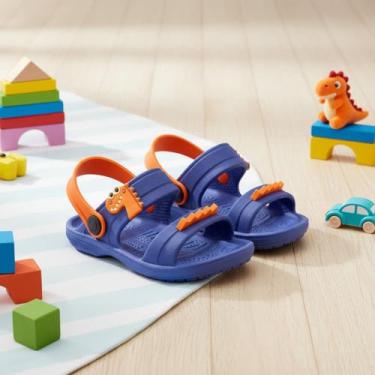 Imagem de Papete Sandália Infantil Meninos Dinossauro Modelo Confortável e Durad