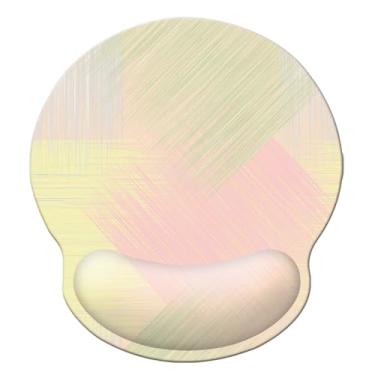 Imagem de Tapete de mouse ergonômico de espuma viscoelástica com suporte de pulso acolchoado confortável 23 cm x 25 cm para alívio da dor (espuma rosa verde fruta)