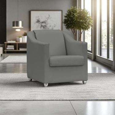 Imagem de Poltrona Decorativa Para Sala Recepção Manicure Barbearia Salão de Bel