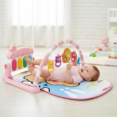 Imagem de Tapete Musical Interativo Bebê Atividades Arco Brinquedos - DDG, Rosa