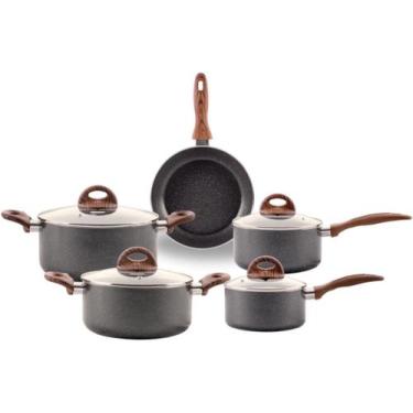 Imagem de Jogo de Panelas Antiaderente Ceramic Life 5 Peças com Fundo de Indução