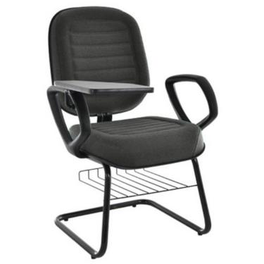 Imagem de Cadeira Escolar Universitária com prancheta para Escolas e Faculdades Linha Blenda Cinza