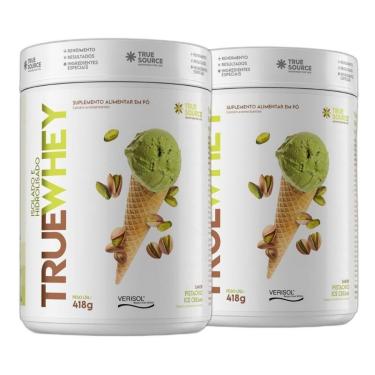 Imagem de Kit 2 Whey Protein Isolado Pistache 418g True Source-Unissex