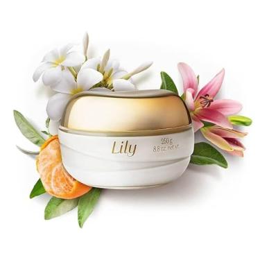 Imagem de Lily Creme Acetinado Corporal Hidratante, Fragrância Tradicional, 250g, Nova Embalagem com Tampa Dourada