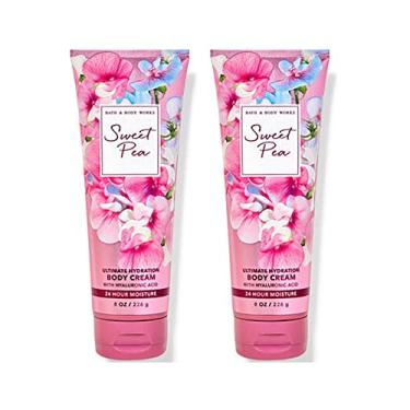 Imagem de Bath and Body Works Sweet Pea 2 unidades Ultra Shea Body Cream 227 g (ervilha doce)