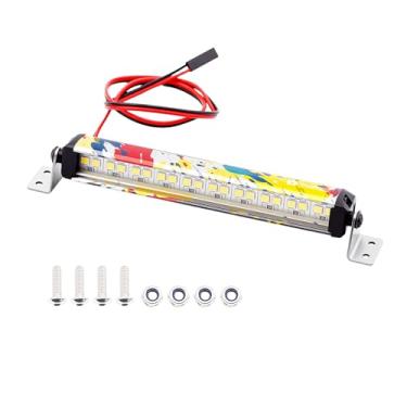 Imagem de TCRC Splash Anodizing Aluminum RC Light Bar 20 LED 100mm Roof Light Kit for 1/10 Axial SCX10 Traxxas TRX4 Arrma Karton Redcat GEN8 RC Crawler Car
