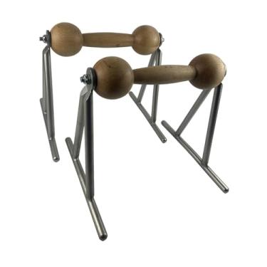 Imagem de Colaxi Barra Parallettes para Barra de Flexão em L, Suporte de Treino Resistente de 7'' de Altura, Equipamento de Treinamento de Força para Treino de