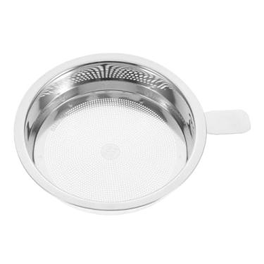 Imagem de PRETYZOOM Filtro de óleo de cozinha de aço inoxidável, filtro de malha fina para cozinhar gordura e folhas de chá, suporte de óleo multifuncional, filtro compatível com aplicações culinárias