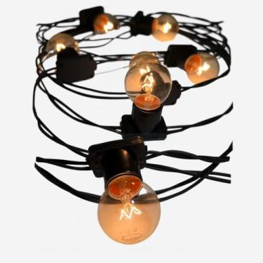 Imagem de Varal de Luz, Varal de Luzes para Jardim, de Luzes Cordão Iluminação 20 Mts Lâmpadas Inclusas(Bolinha Transparente 127V)