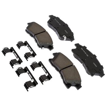 Imagem de ACDelco Professional 17D1522CHF1 Kit de pastilhas de freio a disco frontal de cerâmica com clipes