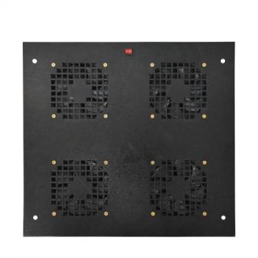 Imagem de Kit Ventilação Forçada Rack 19" 1U 4 Coolers, Bivolt 110/220V, Chapa A