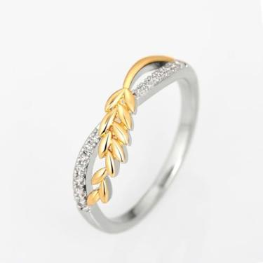 Imagem de Anéis de noivado de zircônia cúbica, alianças de compromisso, festas noturnas, presentes de dia dos namorados, alianças de eternidade para mulheres, 9, Cobre, Sem pedra preciosa