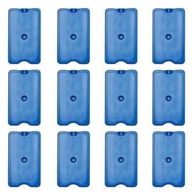 Imagem de Kit 12 Gelo Placa Reutilizável 500Ml Ideal Cooler Caixa